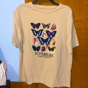 butterflies in my stomach graphic tee